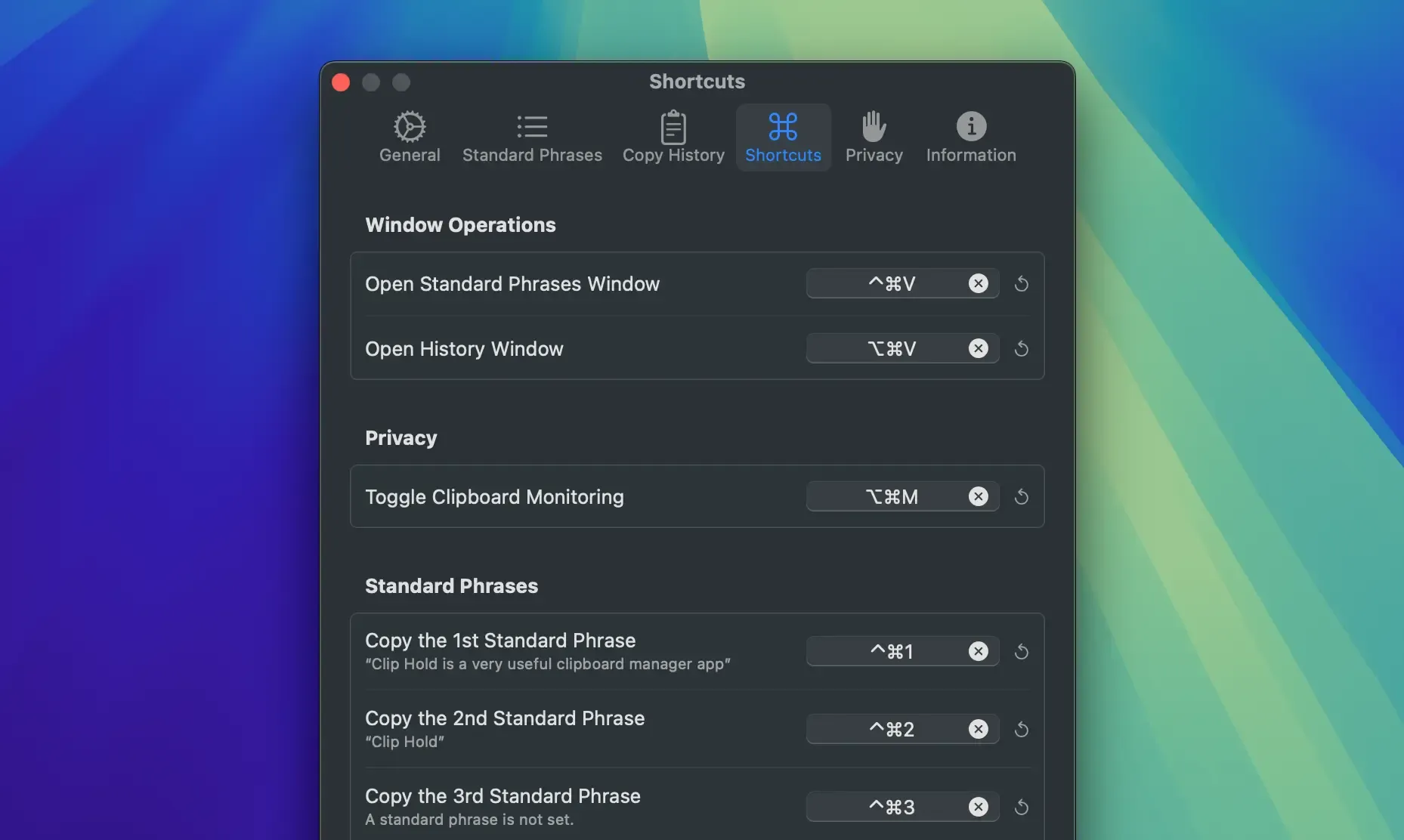 Shortcut Keys